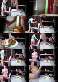Poo19 - MilanaSmelly - Gourmet breakfast for the slave [1080p] (Scat)