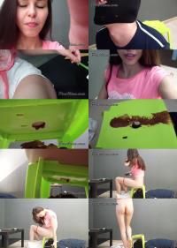 PooAlina - Poo Alina - Minimal contact! Alina pooping into mouth of toilet slave [720p] (Scat)