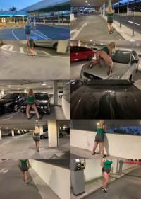 ScatShop - Devil Sophie, SteffiBlond - OMG I have to poop and piss like this - come on let's have a look at the parking garage [2160p] (Scat)