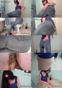 PooAlina - Poo Alina - Alina pooping and fart in jeans after a fish with beer [720p] (Scat)