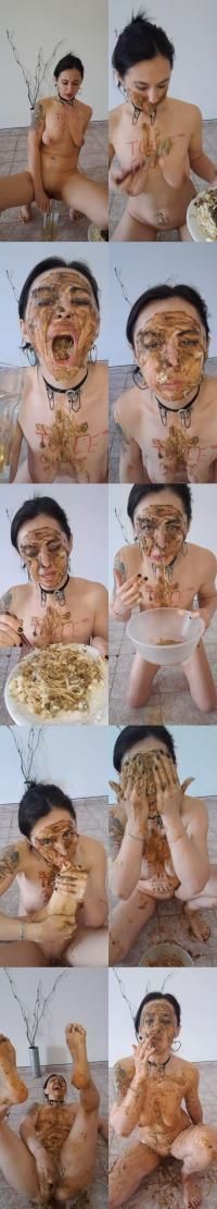 ScatShop - LiliXXXFetish - 50 Min Shit Spagetti Mess Eating Smearing Rolling in a Mess [1920p] (Scat)