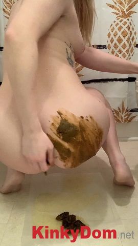 ScatShop - Jessiekaypoops - Full body smear and dirty dildo! [1920p] (Scat)